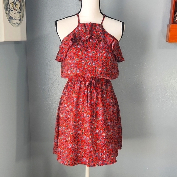Boutique Boho Chic Red Paisley Sundress - Picture 2 of 6